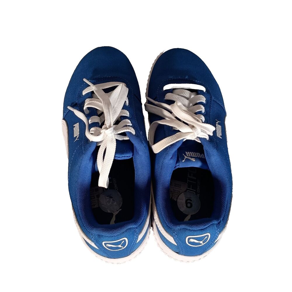 Puma Womens Sneaker Carina CV Lapis Blue 9 Lace Up Low Top Canvas - Picture 9 of 11